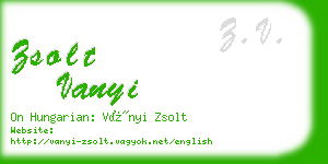 zsolt vanyi business card